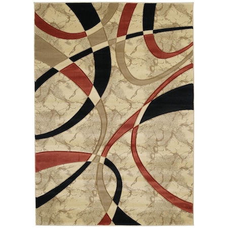 Rlm Distribution 1 ft. 10 in. x 2 ft. 8 in. Contours La Chic Accent Rug Cream HO3095071